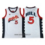 Maillot USA 1996 Grant Hill No 5 Blanc