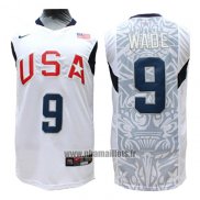 Maillot USA 2008 Wade No 9 Blanc