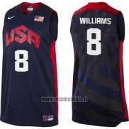 Maillot USA 2012 Deron Williams No 8 Noir