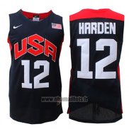 Maillot USA 2012 James Harden No 12 Noir