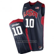 Maillot USA 2012 Kobe Bryant No 10 Noir