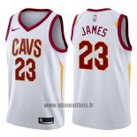 Nike Maillot Cleveland Cavaliers Lebron James No 23 2017-18 Blanc