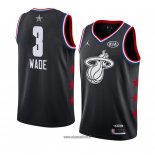 Maillot All Star 2019 Miami Heat Dwyane Wade No 3 Noir