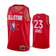 Maillot All Star 2020 Los Angeles Lakers Lebron James No 23 Rouge