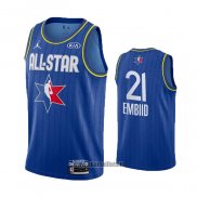 Maillot All Star 2020 Philadelphia 76ers Joel Embiid No 21 Bleu