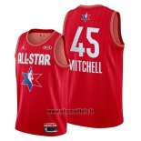 Maillot All Star 2020 Utah Jazz Donovan Mitchell No 45 Rouge