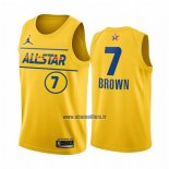Maillot All Star 2021 Boston Celtics Jaylen Brown No 7 Or
