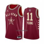 Maillot All Star 2024 Atlanta Hawks Trae Young NO 11 Rouge
