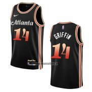 Maillot Atlanta Hawks AJ Griffin NO 14 Ville 2022-23 Noir