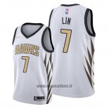 Maillot Atlanta Hawks Jeremy Lin No 7 Ville Edition Blanc