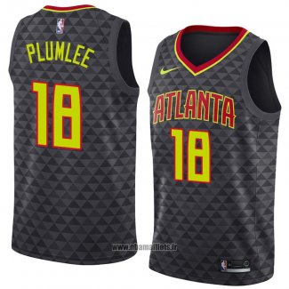 Maillot Atlanta Hawks Miles Plumlee No 18 Icon 2018-19 Noir