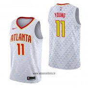 Maillot Atlanta Hawks Trae Young NO 11 Association Blanc