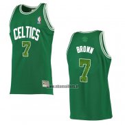 Maillot Boston Celtics Jaylen Brown NO 7 Snakeskin Hardwood Classics 2021 Vert