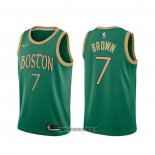 Maillot Boston Celtics Jaylen Brown NO 7 Ville 2019-20 Vert