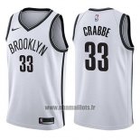 Maillot Brooklyn Nets Allen Crabbe No 33 Association 2017-18 Blanc