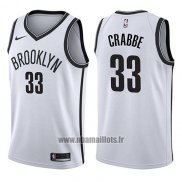Maillot Brooklyn Nets Allen Crabbe No 33 Association 2017-18 Blanc
