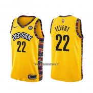 Maillot Brooklyn Nets Caris Levert No 22 Ville 2020-21 Jaune