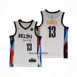 Maillot Brooklyn Nets James Harden NO 13 Ville 2020-21 Blanc