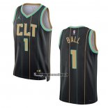 Maillot Charlotte Hornets Lamelo Ball NO 1 Ville 2022-23 Noir