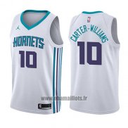 Maillot Charlotte Hornets Michael Carter-williams No 10 Association 2017-18 Blanc