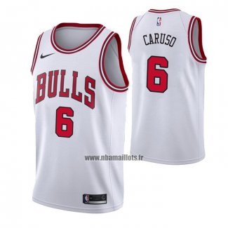 Maillot Chicago Bulls Alex Caruso NO 6 Association 2021 Blanc