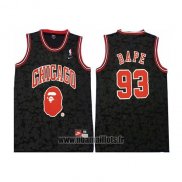 Maillot Chicago Bulls Bape No 93 Mitchell & Ness Noir