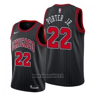 Maillot Chicago Bulls Otto Porter Jr. No 22 Statement Edition Noir