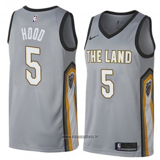 Maillot Cleveland Cavaliers Rodney Hood No 5 Ville 2018 Gris