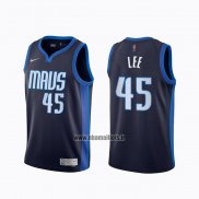 Maillot Dallas Mavericks Courtney Lee No 45 Earned 2020-21 Bleu