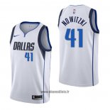 Maillot Dallas Mavericks Dirk Nowitzki NO 41 Association Blanc