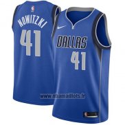 Maillot Dallas Mavericks Dirk Nowitzki No 41 2017-18 Bleu