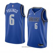 Maillot Dallas Mavericks Kristaps Porzingis No 6 Icon 2018 Bleu