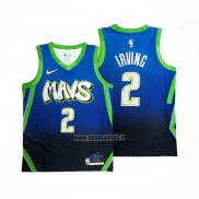 Maillot Dallas Mavericks Kyrie Irving NO 2 Ville Bleu