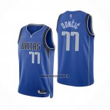 Maillot Dallas Mavericks Luka Doncic NO 77 Icon 2021 Bleu