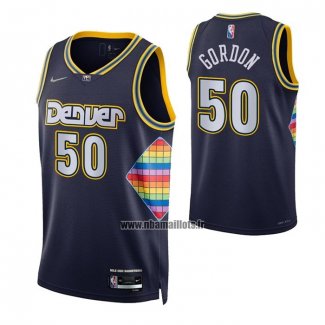 Maillot Denver Nuggets Aaron Gordon NO 50 Ville 2021-22 Bleu