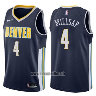 Maillot Denver Nuggets Paul Millsap No 4 Icon 2017-18 Bleu