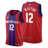 Maillot Detroit Pistons Derrick Walton No 12 Ville 2019-20 Rouge