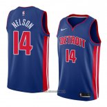 Maillot Detroit Pistons Jameer Nelson No 14 Icon 2018 Bleu
