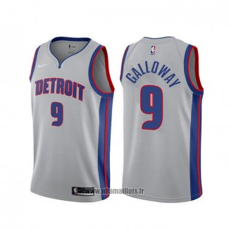 Maillot Detroit Pistons Langston Galloway NO 9 Statement Gris