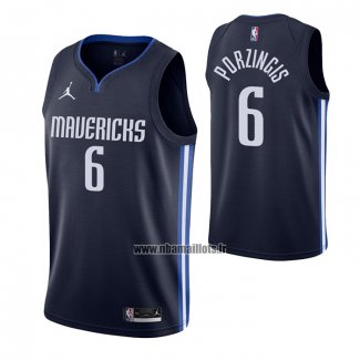 Maillot Doncic Mavericks Kristaps Porzingis NO 6 Statement 2020-21 Bleu