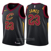 Maillot Enfant Cleveland Cavaliers Lebron James No 23 Statement 2017-18 Noir