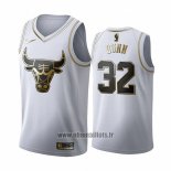 Maillot Golden Edition Chicago Bulls Kris Dunn No 32 2019-20 Blanc