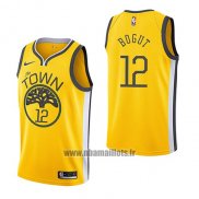 Maillot Golden State Warriors Andrew Bogut No 12 Earned 2018-19 Jaune