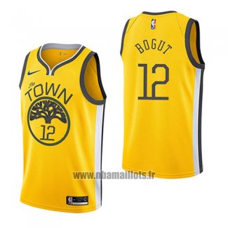 Maillot Golden State Warriors Andrew Bogut No 12 Earned 2018-19 Jaune