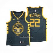 Maillot Golden State Warriors Andrew Wiggins NO 22 Ville 2018-19 Bleu