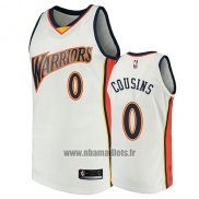 Maillot Golden State Warriors Demarcus Cousins No 0 2009-10 Hardwood Classics Blanc