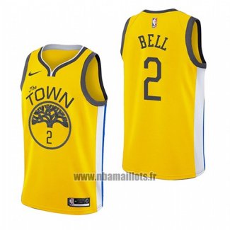 Maillot Golden State Warriors Jordan Bell No 2 Earned 2018-19 Jaune