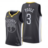 Maillot Golden State Warriors Jordan Poole No 3 Statement Noir