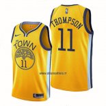 Maillot Golden State Warriors Klay Thompson NO 11 Earned Jaune