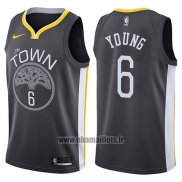 Maillot Golden State Warriors Nick Young No 6 The Town Statement 2017-18 Noir